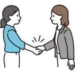 Business Woman Shaking Hands SVG Icon
